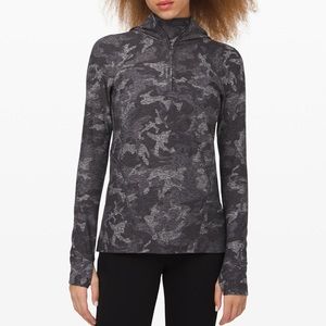 Lululemon Warm Stabilizer 1/2 Zip Camo Hoodie Sz 6